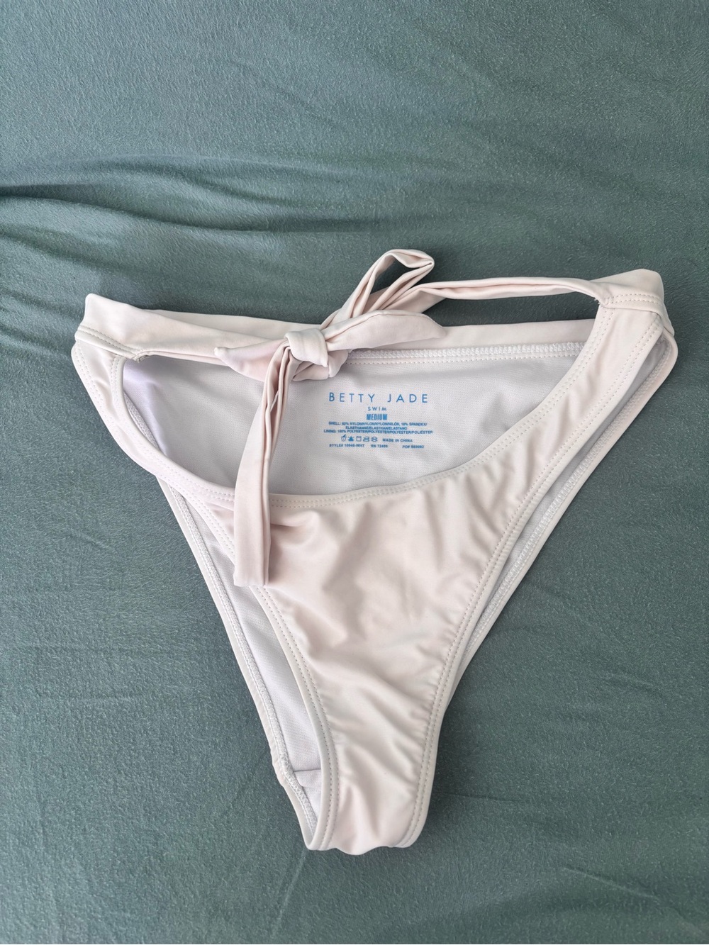 Betty Jade Swim Nude Bikini Bottom Bow Detail M 00102